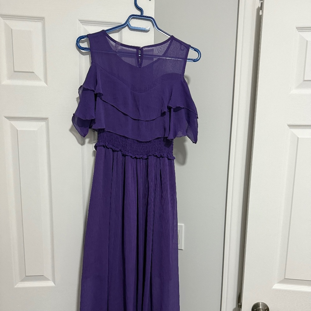 Purple chiffon dress